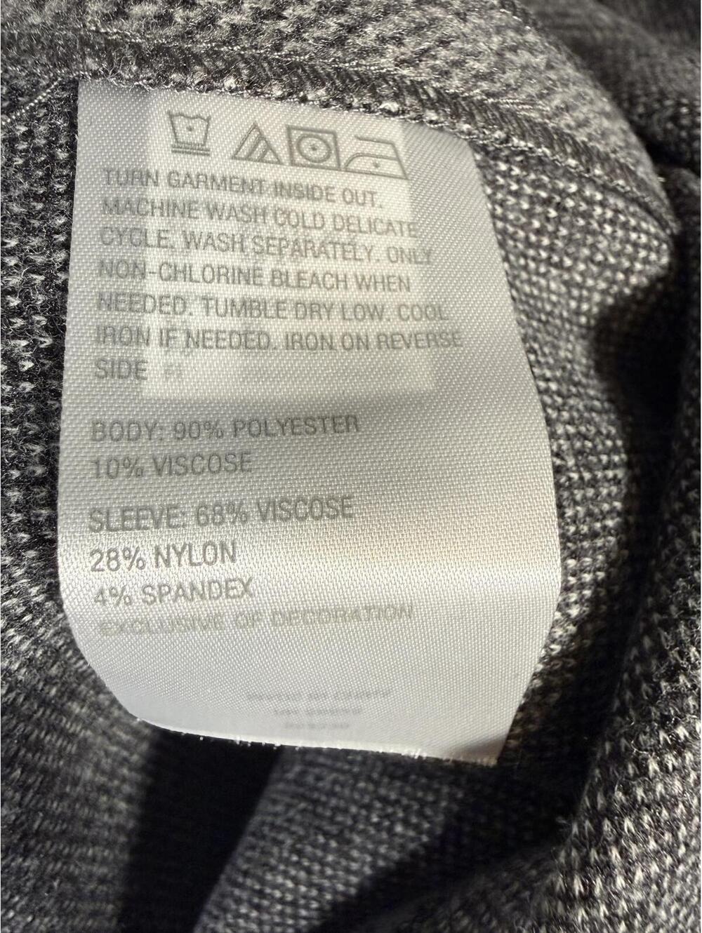 G By Giuliana Black Label Gray Faux Leather Trim Coat Jacket Size XL - Picture 5 of 6